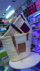 Sac de plage beige paille